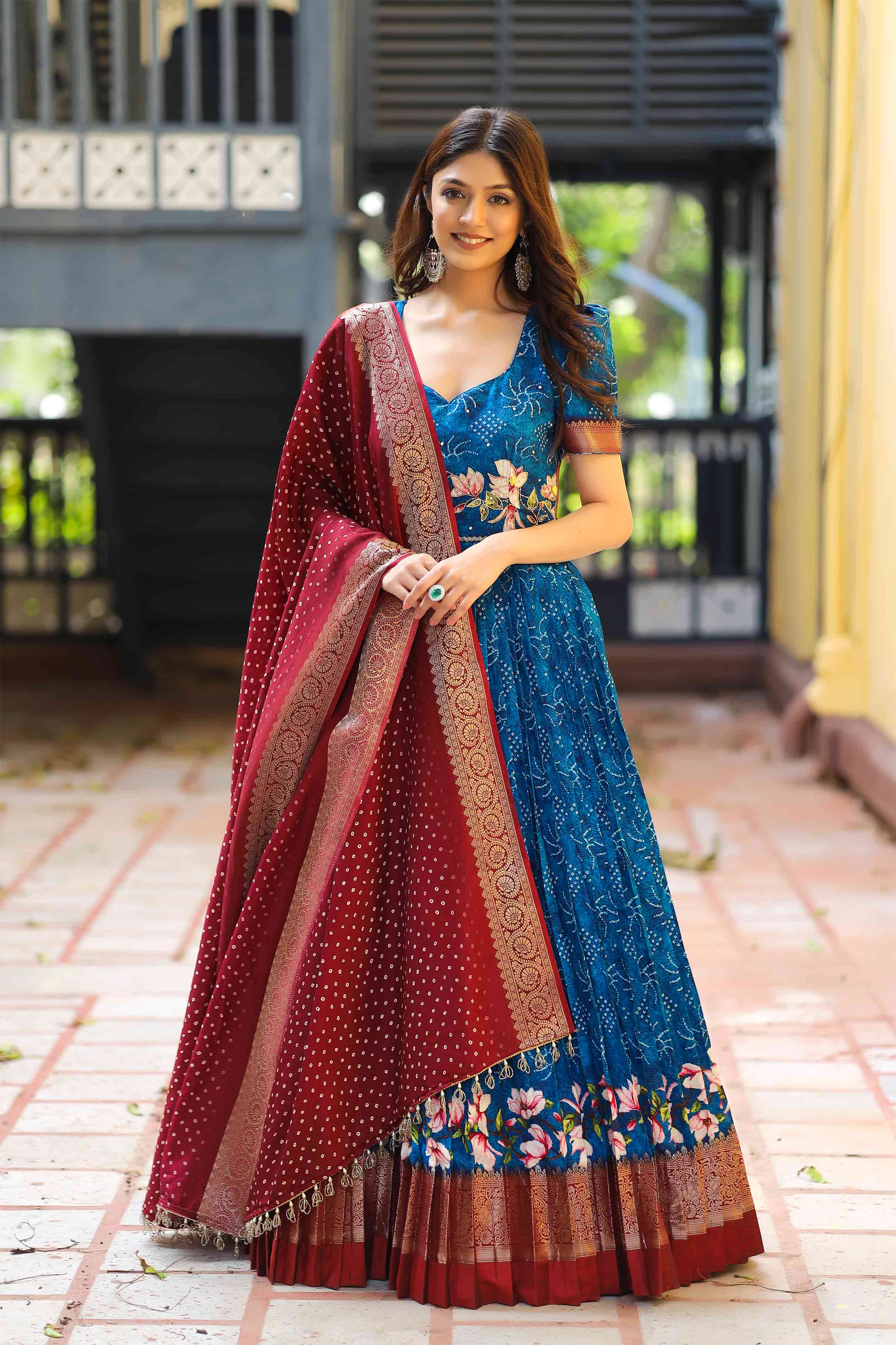 Banarasi anarkali dress fashion