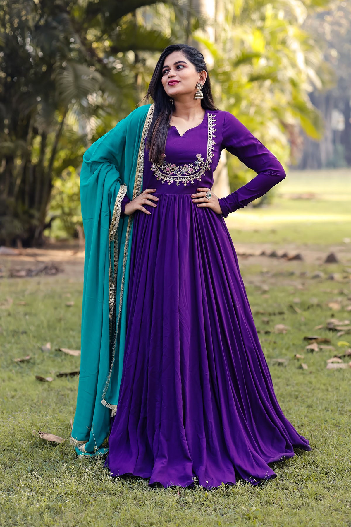 bvkoutfit Women Maxi Purple Dress - Buy bvkoutfit Women Maxi Purple Dress  Online at Best Prices in India | Flipkart.com
