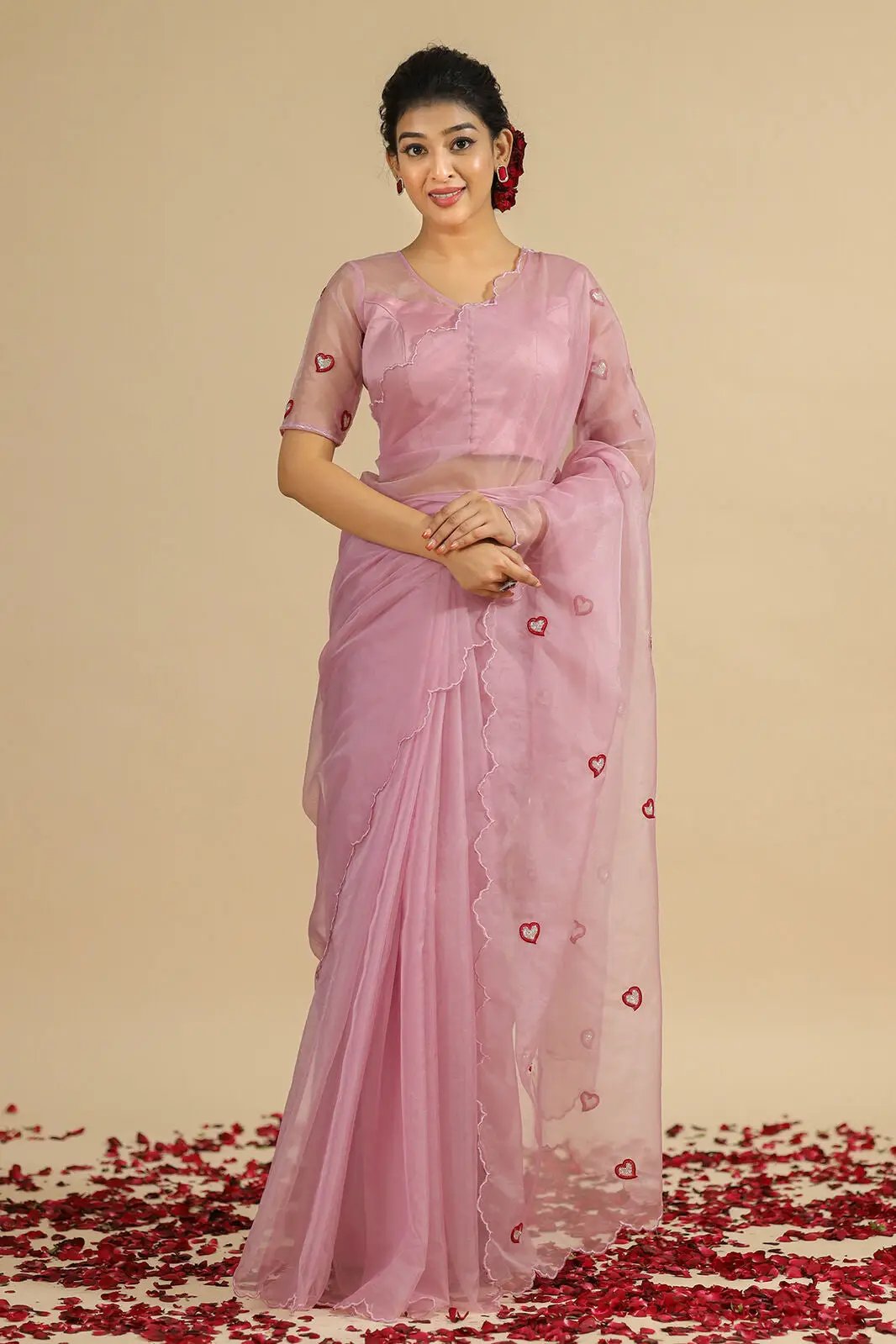 organza saree collection online at Bullionknot