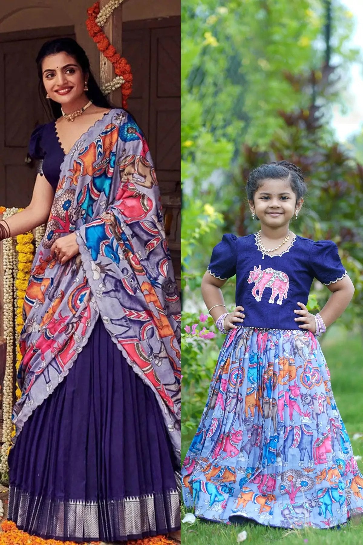 Mom and baby traditional dresses orders