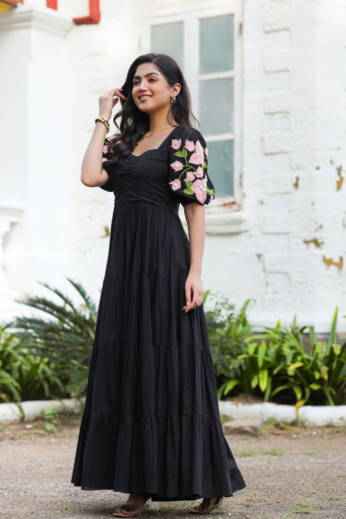 Bougainvillea Maxi (Dress) in Black