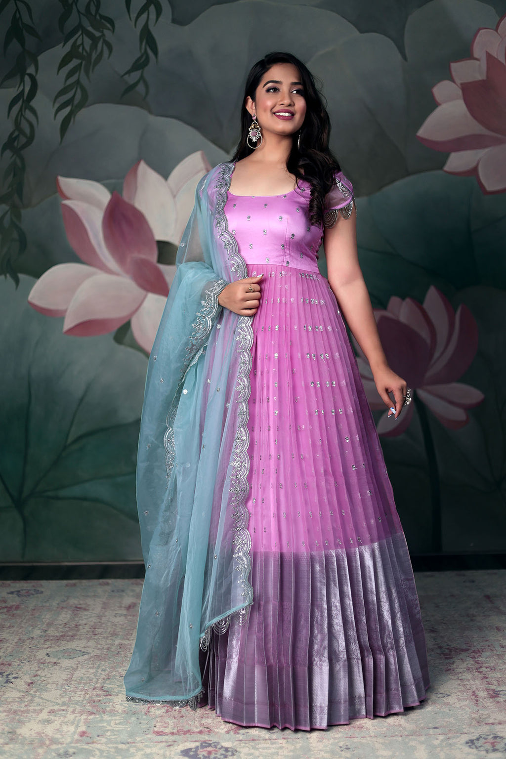 Triveni Organza Anarkali Dress