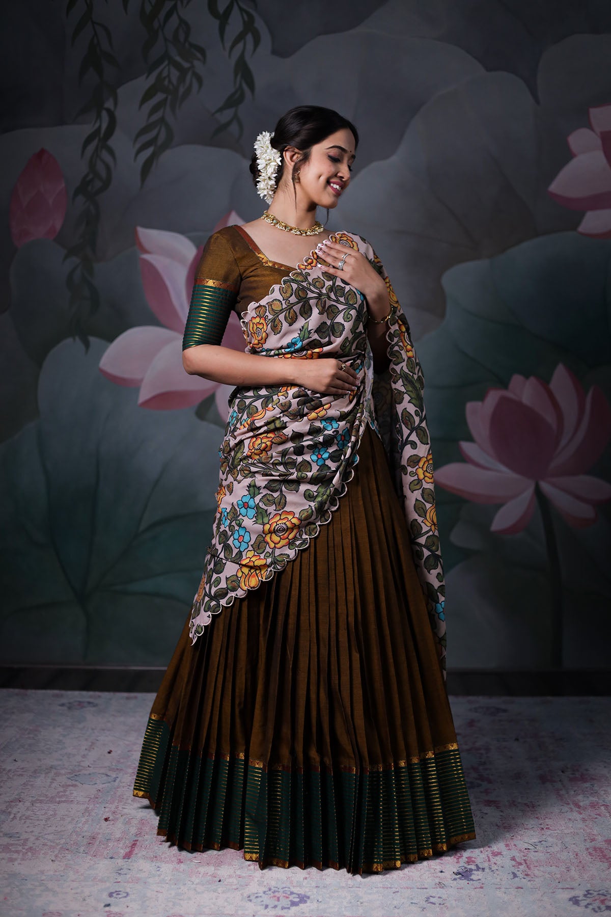 Pin by Suchita on Langa | Lehenga designs simple, Lehenga saree design,  Pink half sarees