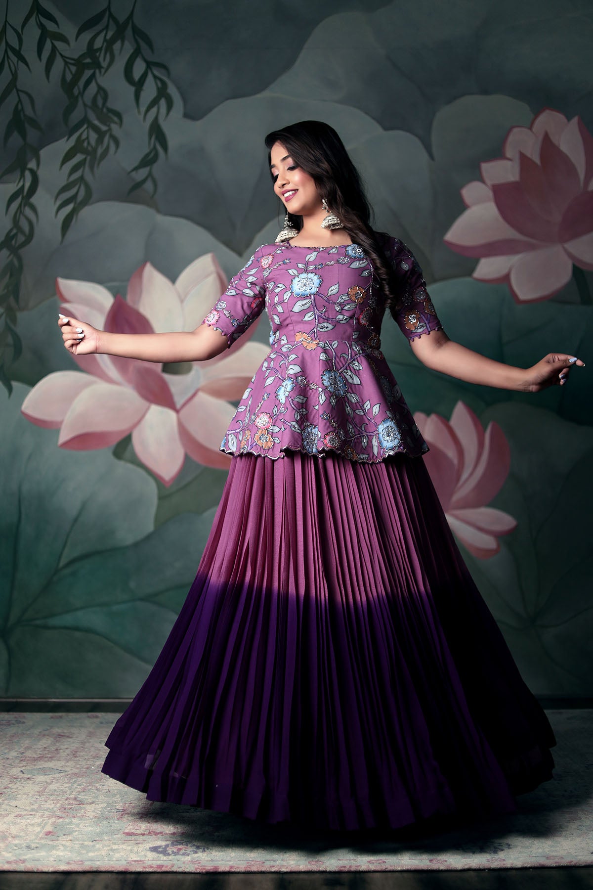 Peplum Lehenga Peach Colour Dress Pakistani #BS217 | Peach color dress,  Beautiful pakistani dresses, Pakistani bridal dresses