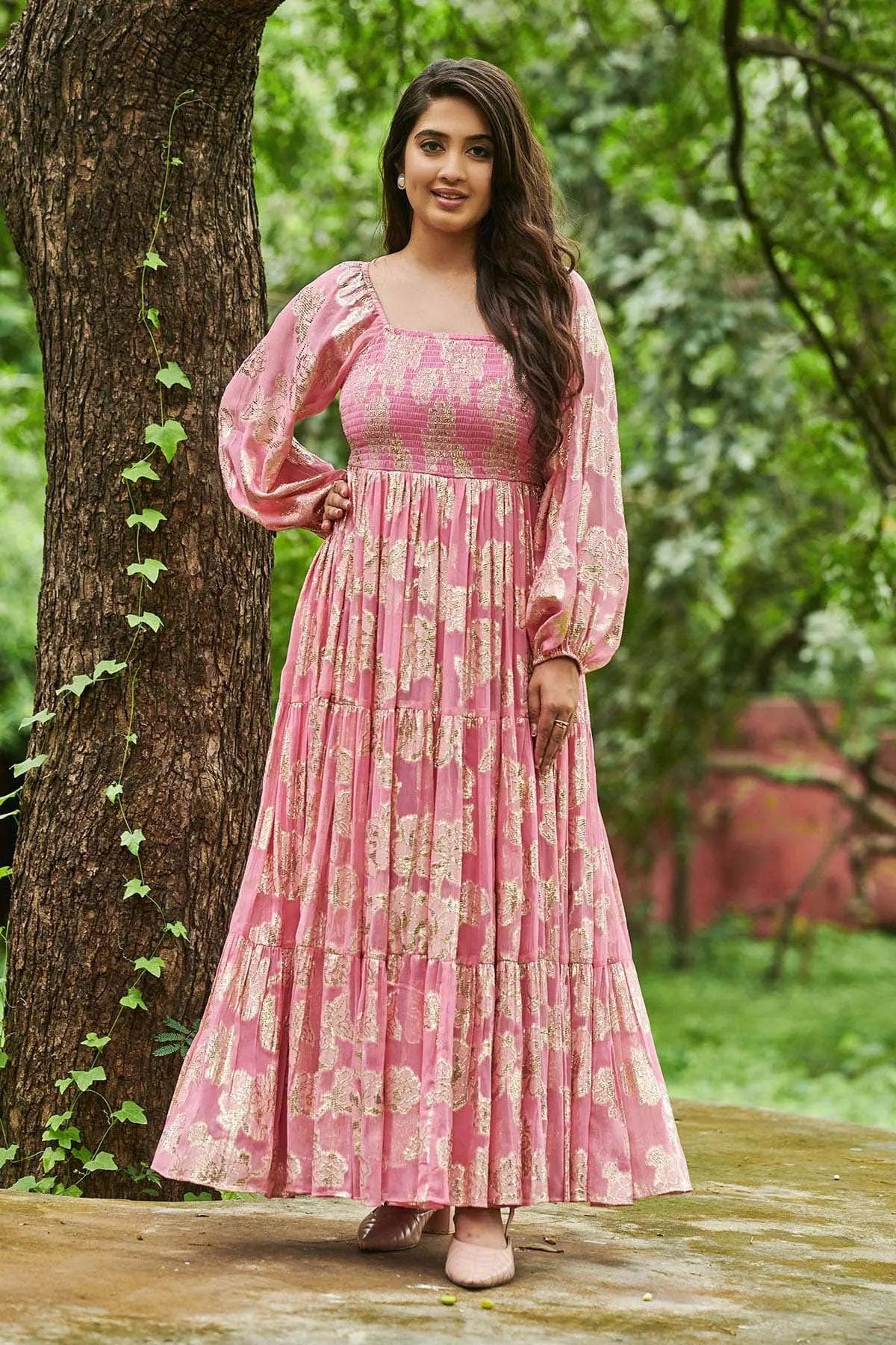 Sitara Floral Printed Long Dress