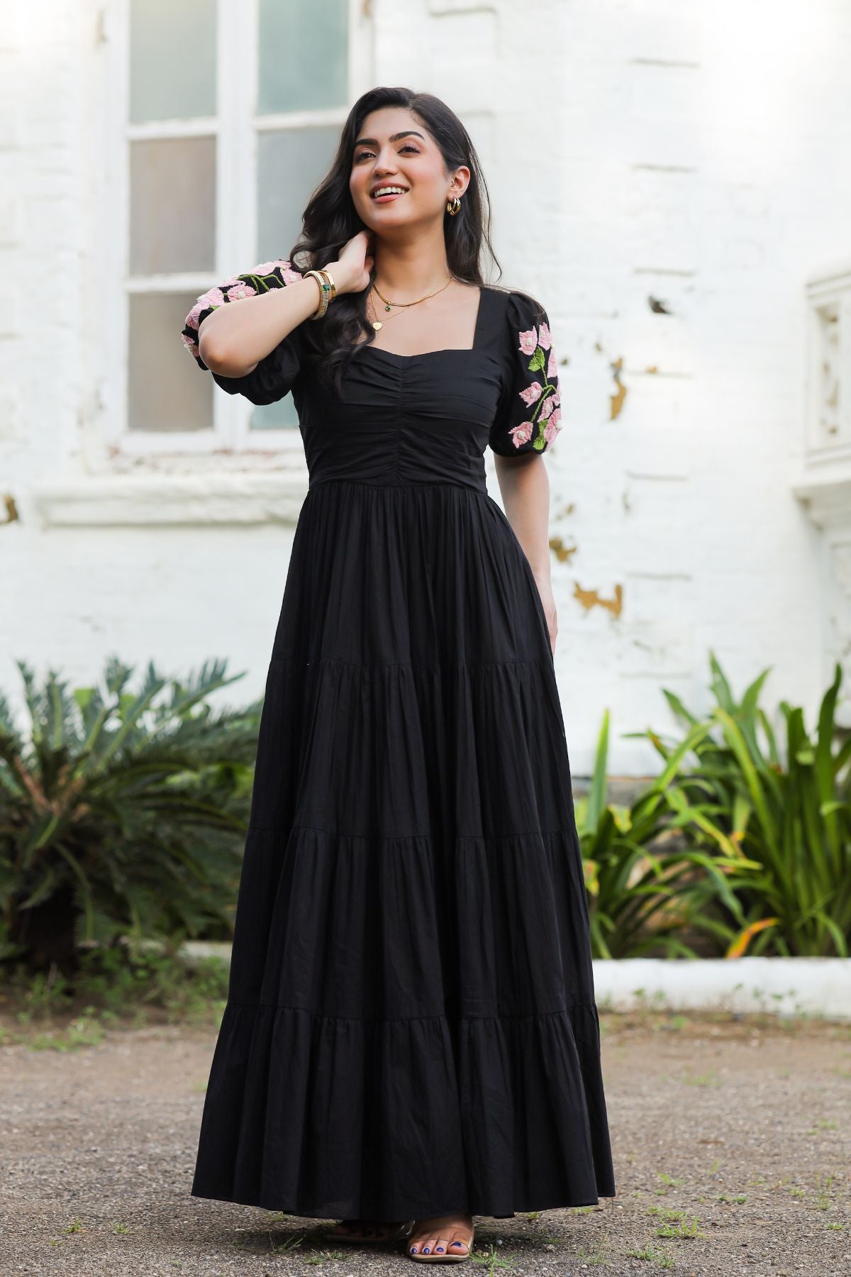 Bougainvillea Maxi (Dress) in Black