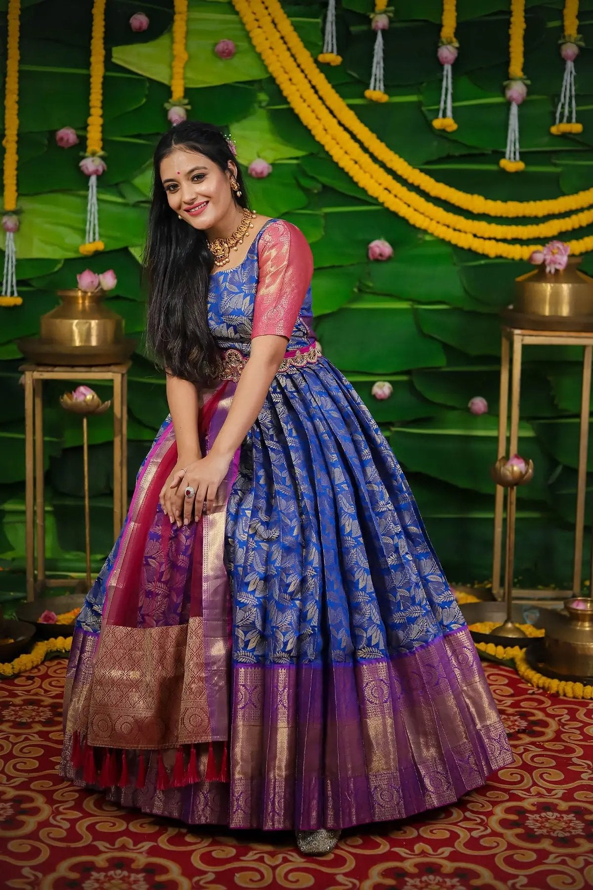 Keerthy Suresh dresses up in a silver pattu saree for a shop inaugural  function!
