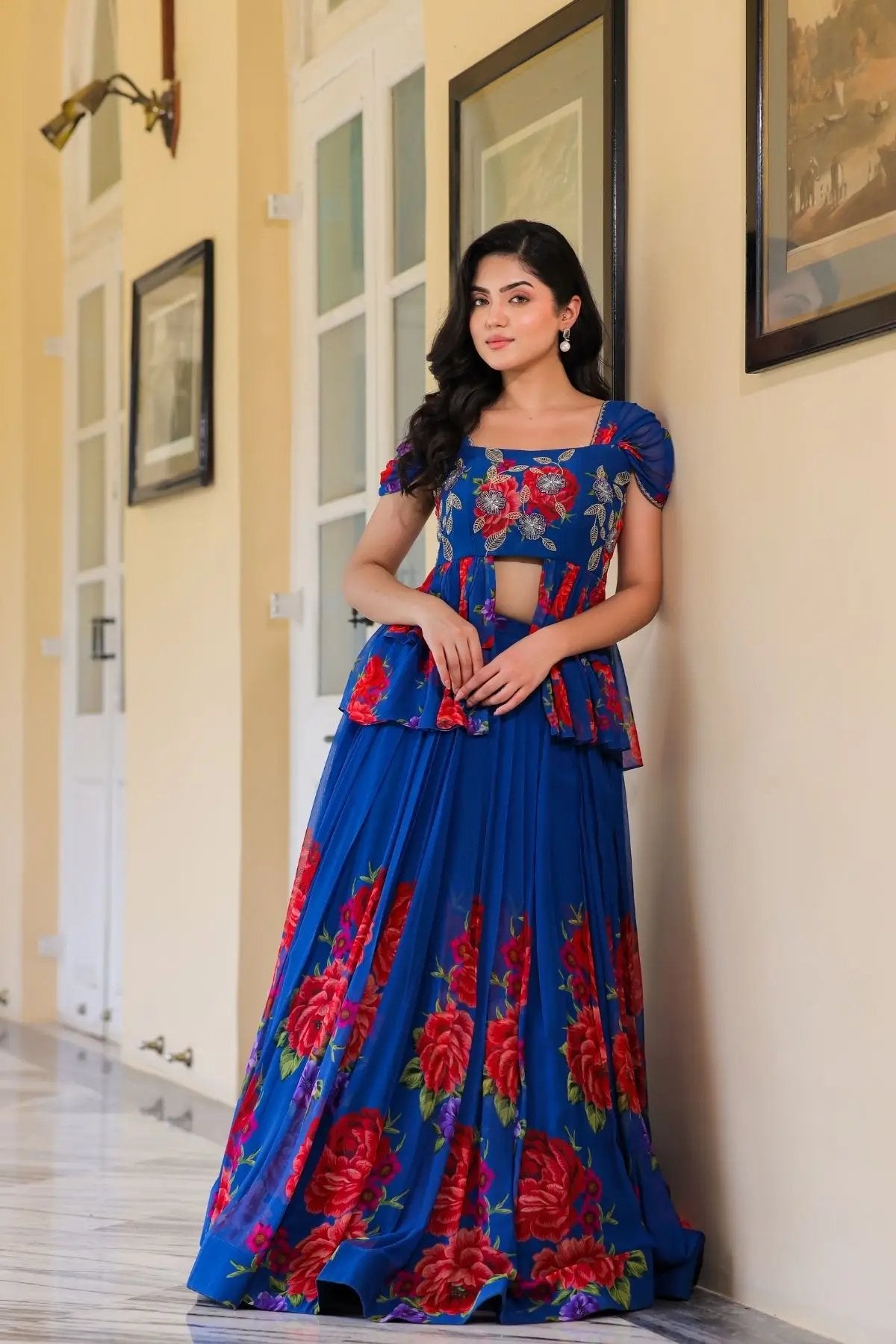 Shop Indo Western Long Dresses Party Wear Indo Western Gown