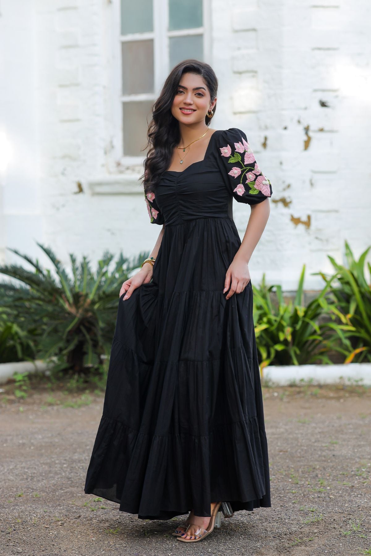 Bougainvillea Maxi (Dress) in Black