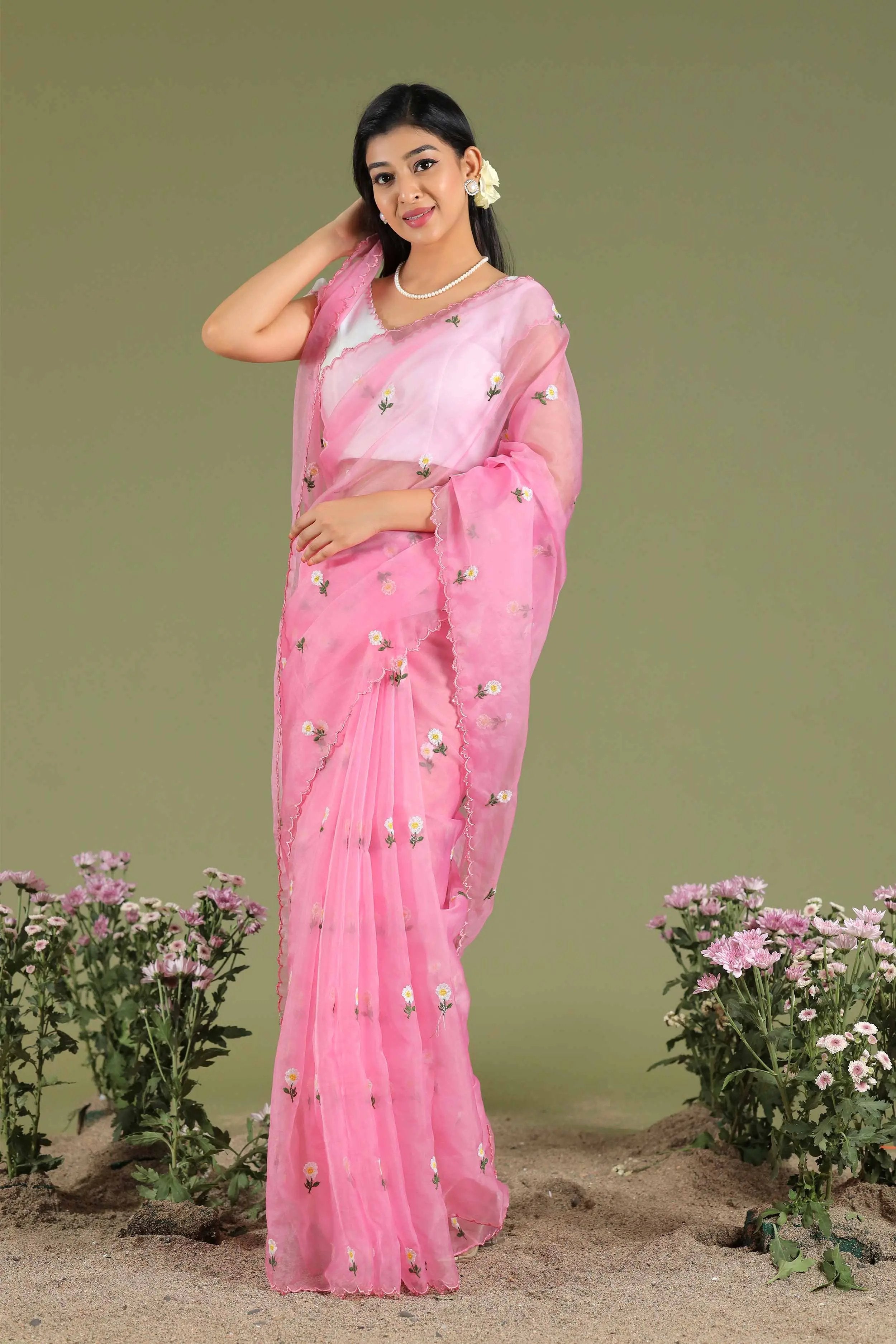 Chamomile Organza Saree