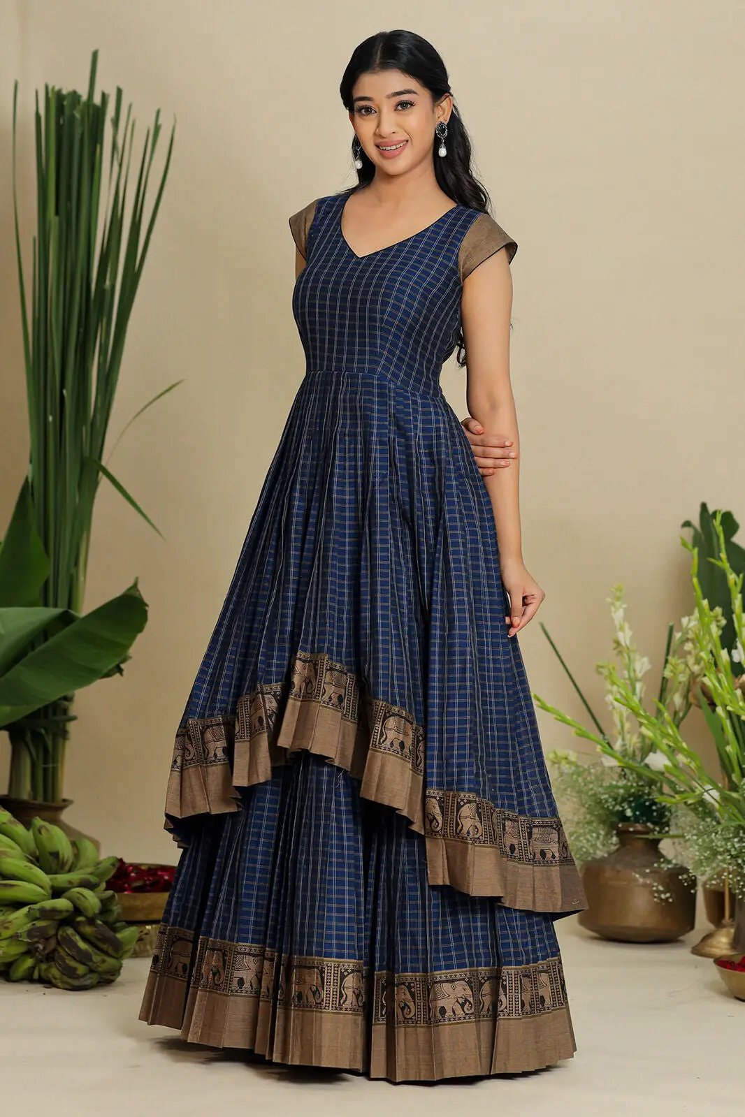 Maxi dress from old saree hotsell