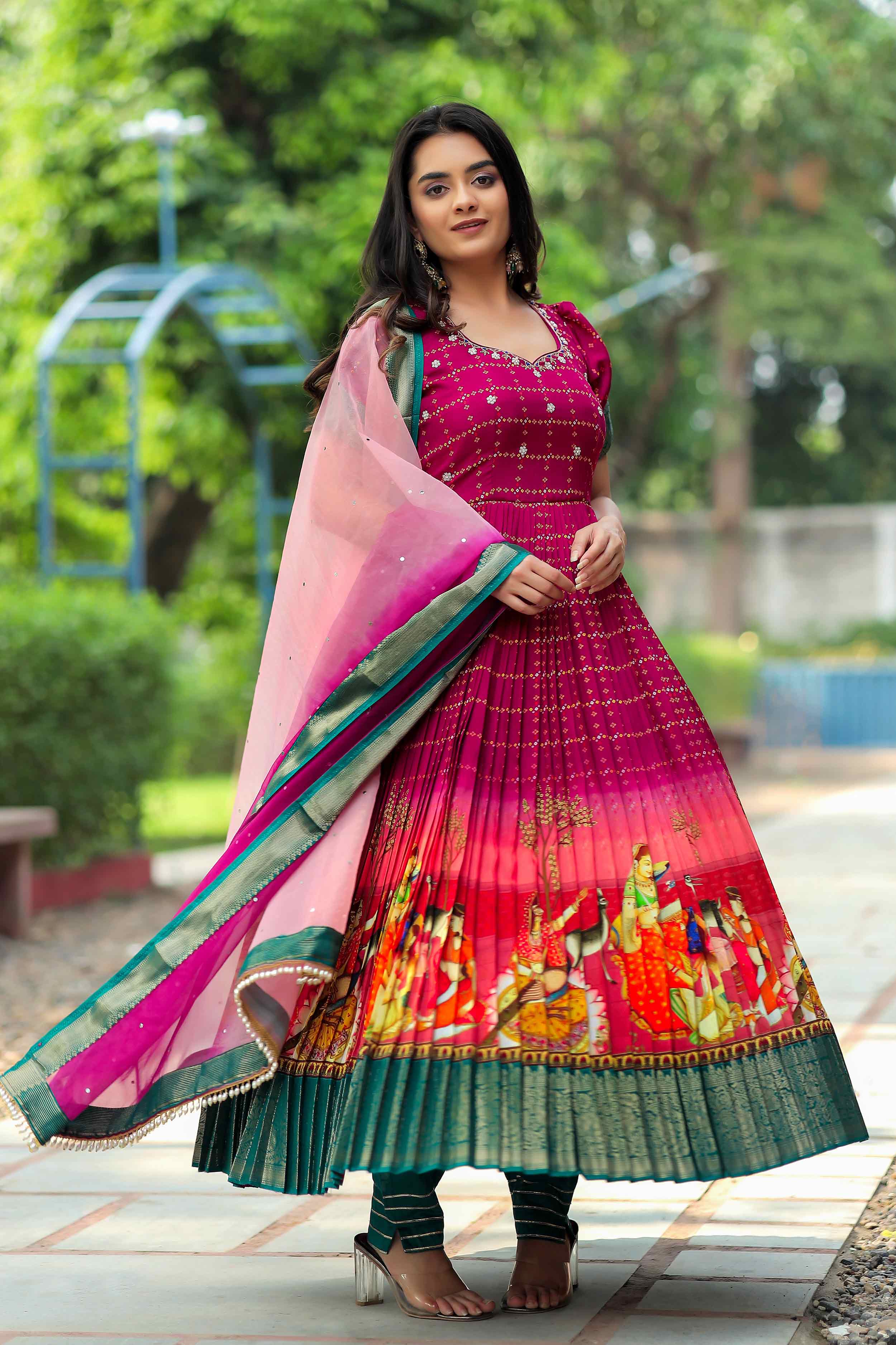 Buy Banarasi Gown Online at Best Prices In India Bullionknot