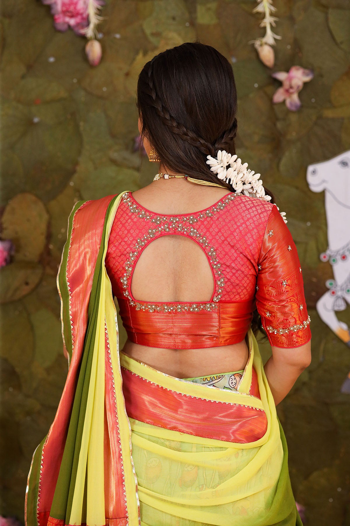 Plum Purple color Chiffon sarees with seqwance work saree & back patch lace  border design -CHIF0001659