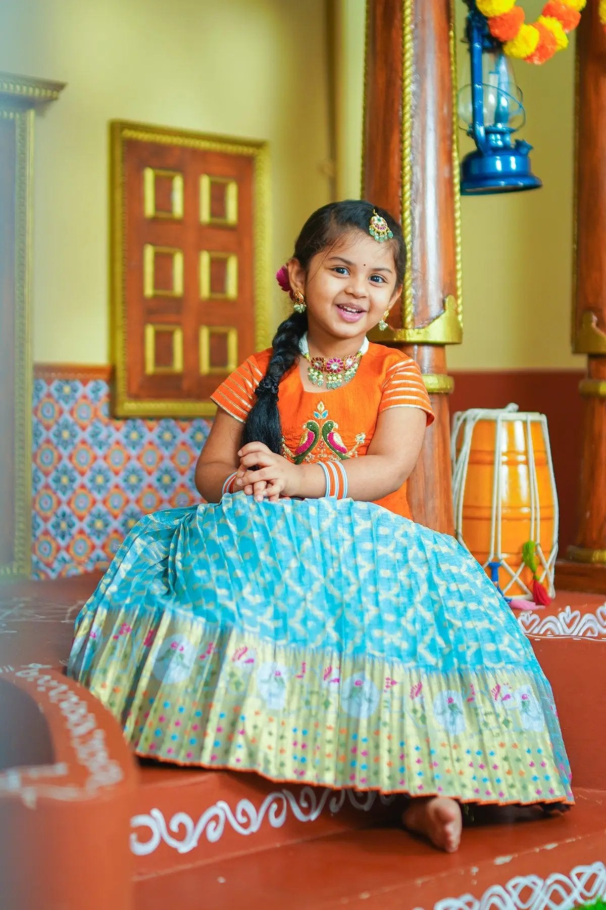 girl in Baby Padmaja Lehenga Set - Bullionknot