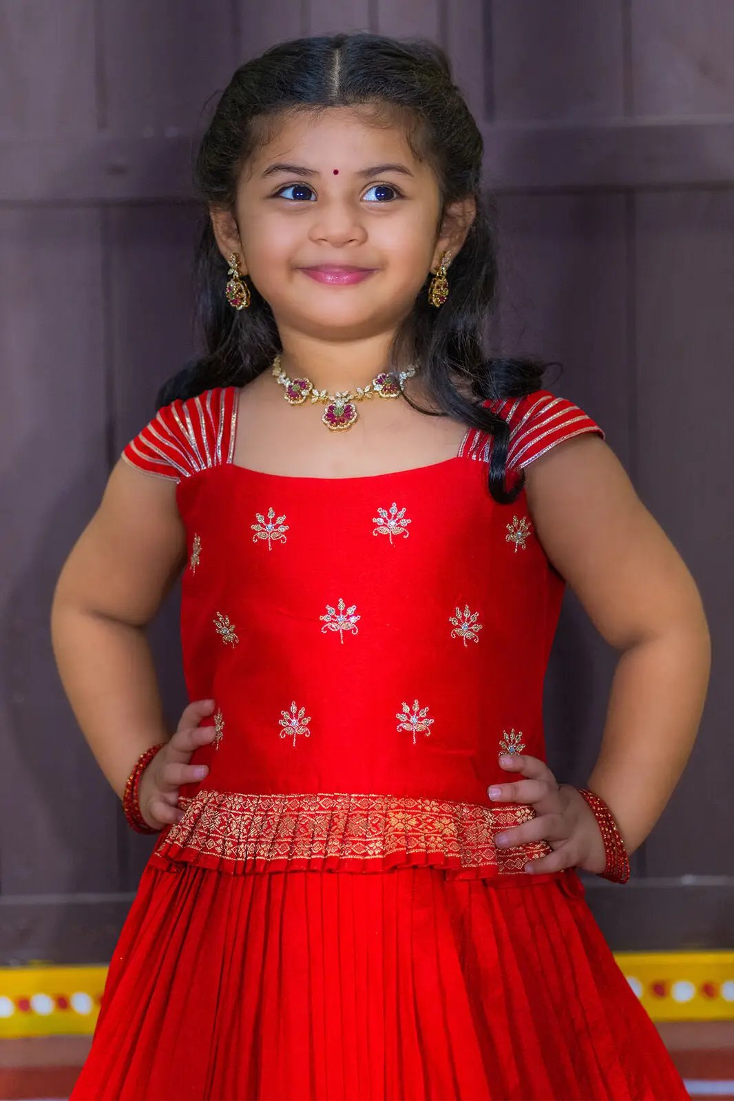 Baby Rani Lehenga Set in Red