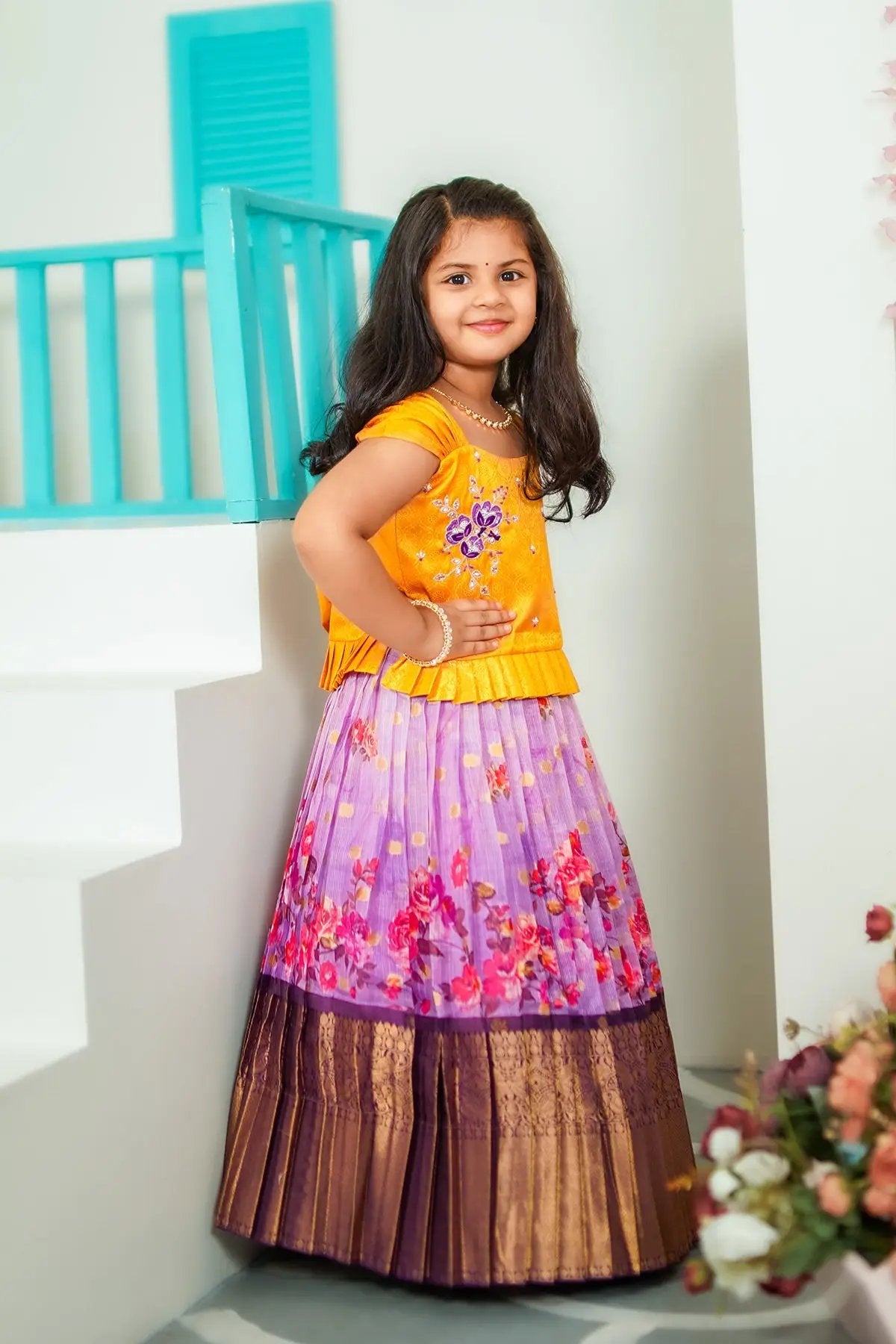 Baby Sweet Pea Lehenga Set