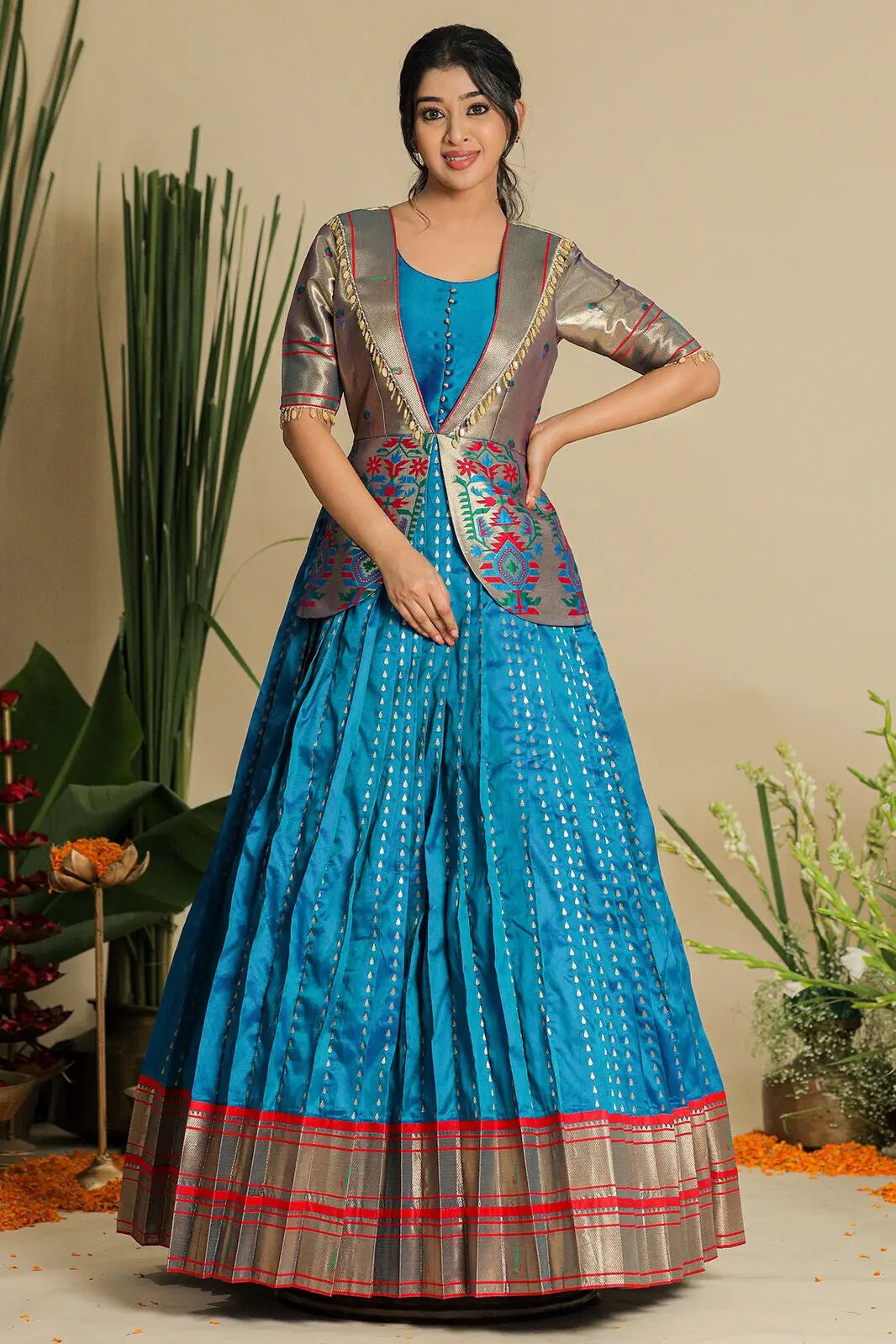 a woman in Bhoomi Pethani Jacket Dress - Bullionknot