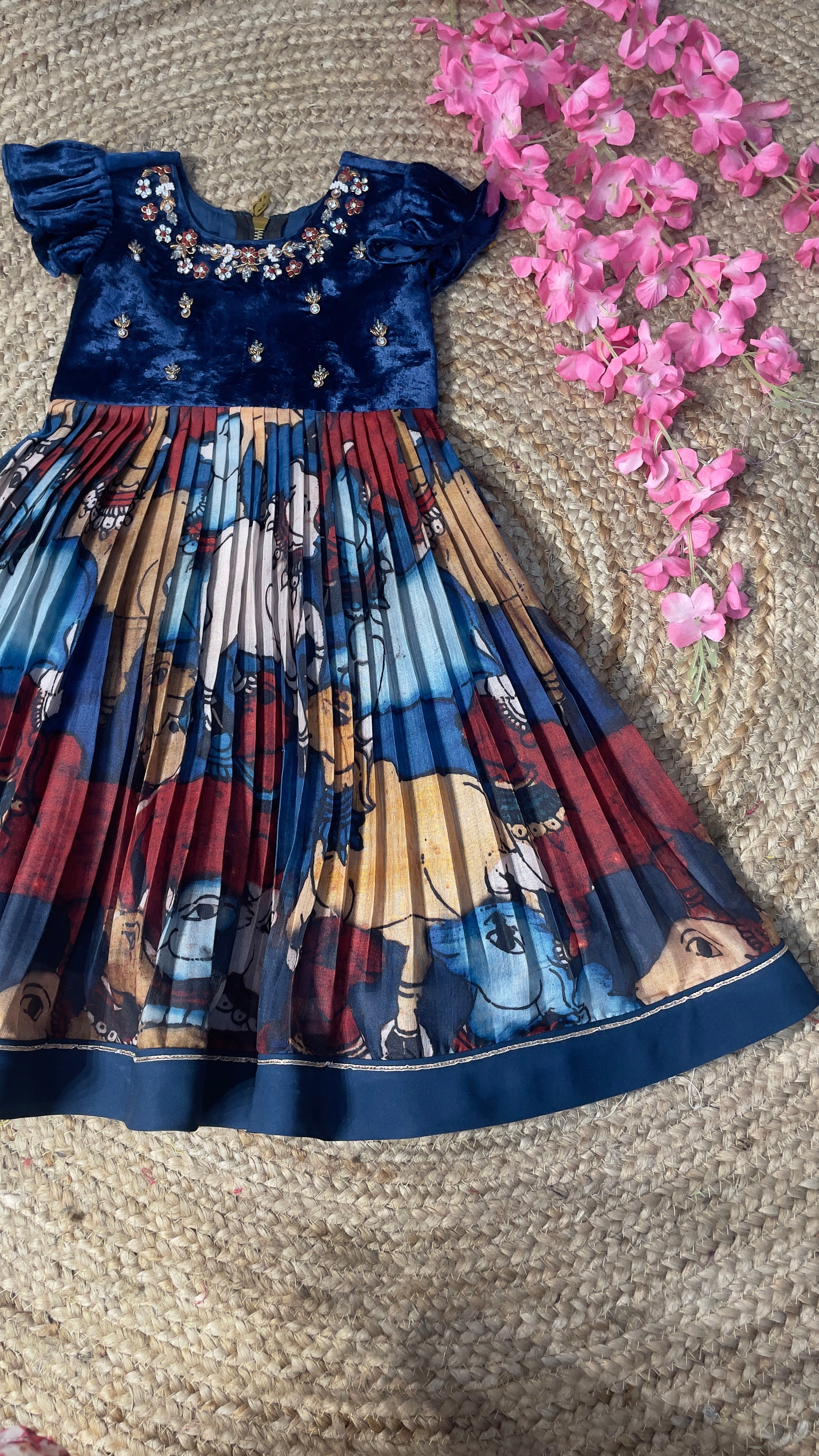 Kalamkari frocks 2025 for babies