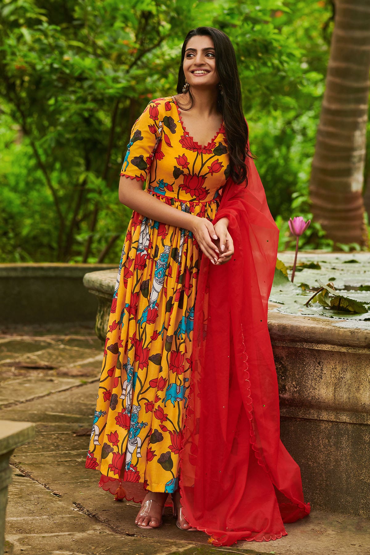 Beautiful Cotton Silk Heavy Digital Printed Party Wear Suit | Latest Kurti  Designs