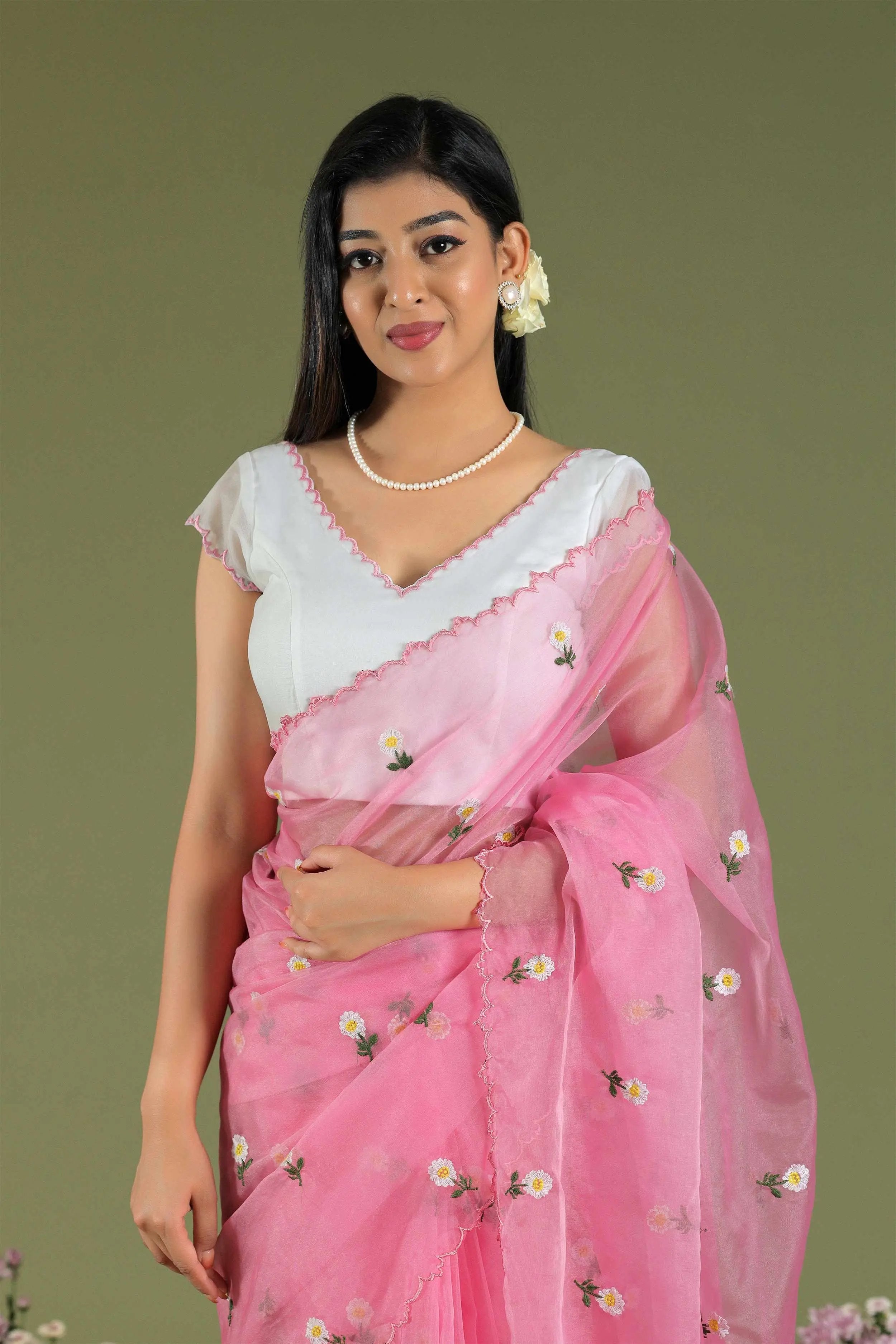 Chamomile Organza Saree