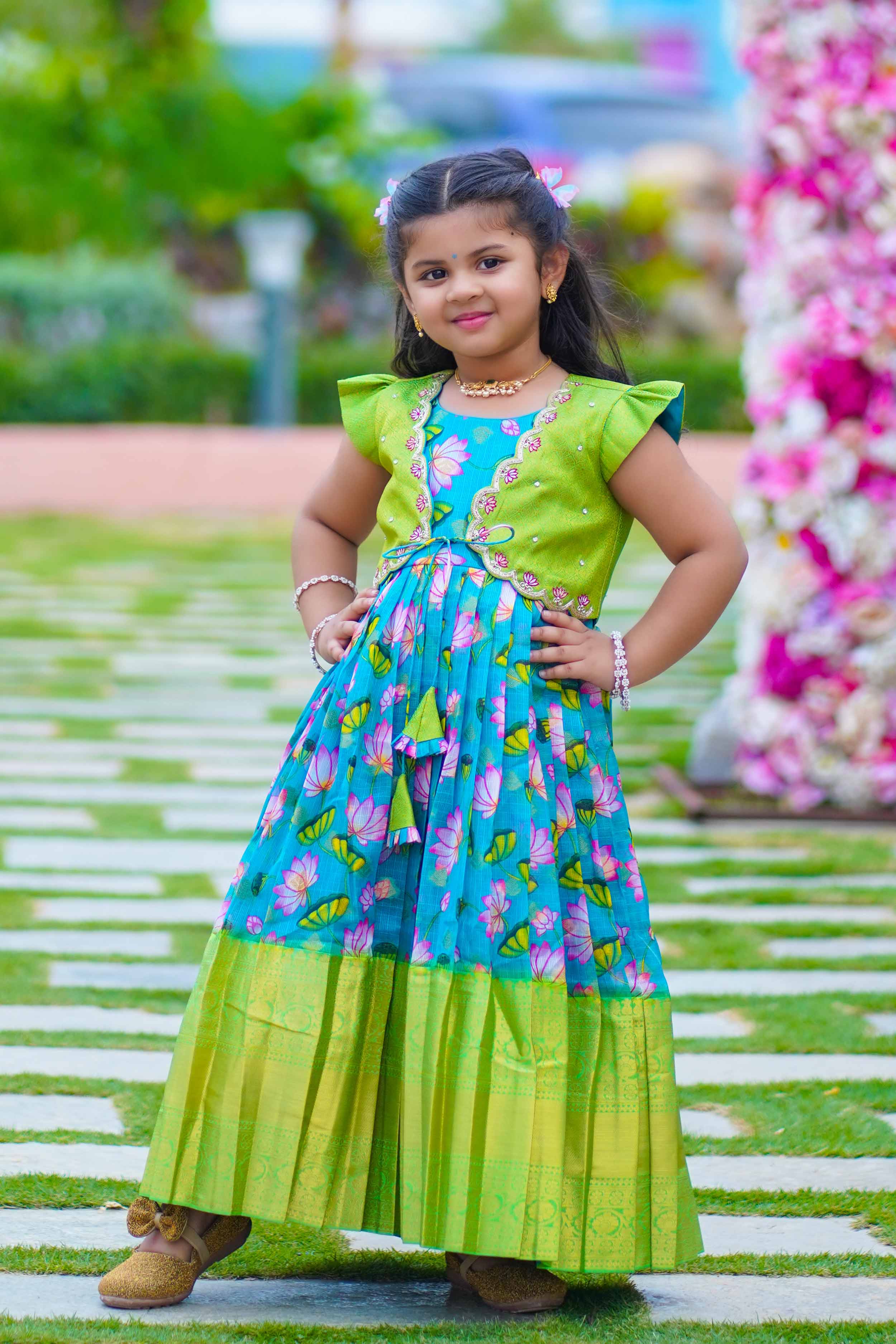 Baby Vasudevi Pattu Dress - Bullionknot