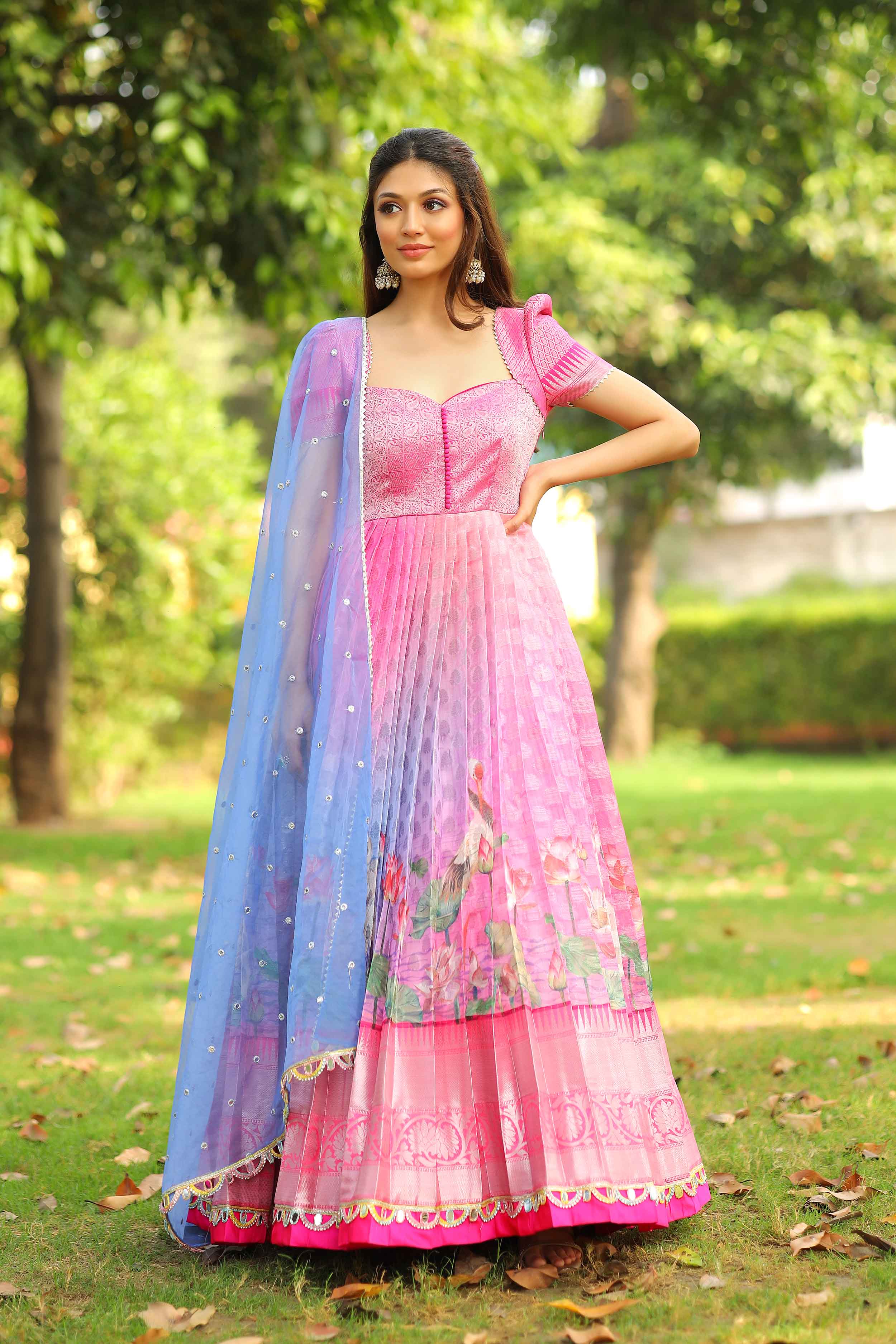 pink Banarasi lehenga