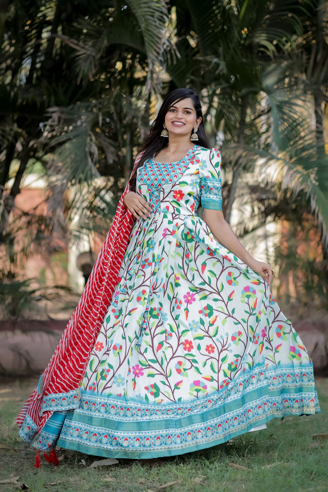 Pink And Magenta Color Banarasi Dress Material In Georgette Fabric –  Sankalp The Bandhej Shoppe