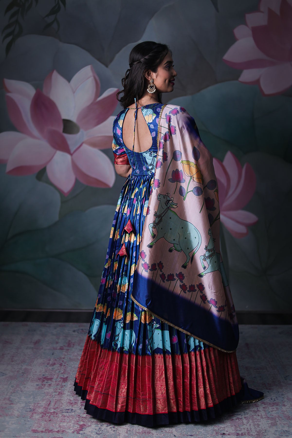 Sreeja Kalyan's Banarasi Lehenga is made for Mehendi ceremonies | Indian  party wear gowns, Girls frock design, Half saree designs
